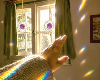 Crystal Suncatcher Rainbow Maker, Choose Your Color, Asfour Crystal Prisms