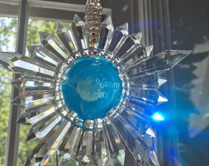 Featured listing image: Special Edition Star Shaped Prism Suncatcher Custom Set for Weddings & Anniversary