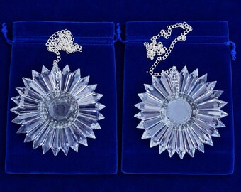 Silver Chain Suncatcher Pair, Two Unique Crystal Rainbow Makers