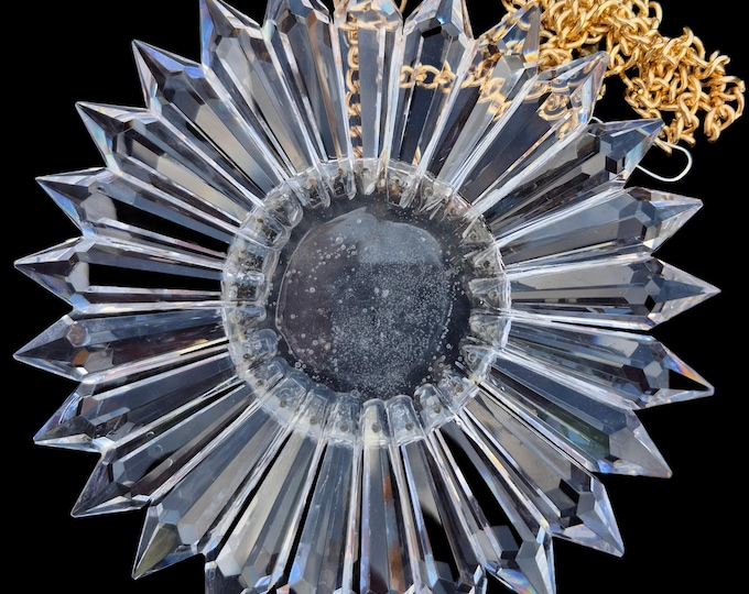 Handmade Crystal Prism Suncatcher | 25 Lead Glass Prisms, SunRain Window Hanging