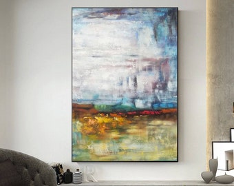 pintura abstracta grande, arte de lienzo grande, arte de lienzo de gran tamaño, arte de pared abstracto contemperary, arte de pared extra grande, pintura al óleo grande H37