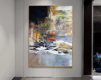 extra large wall art canvas, original abstract painting, large oil painting abstract canvas art, modern abstract painting on canvas H346