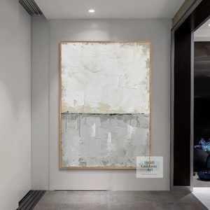Origina Art Painting, Large Oil Painting, White Painting On Canvas, Original Wall Art on Canvas, Textured Wall Art, Handmade Canvas Art H733