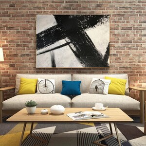 abstract wall art,black and white wall art,large wall art,large painting,contemporary art,extra large wall art canvas,oversized wall art H57