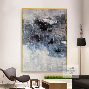 modern abstract painting, blue painting, extra large abstract art, original abstract oil painting, contemporary wall art hand painted H786