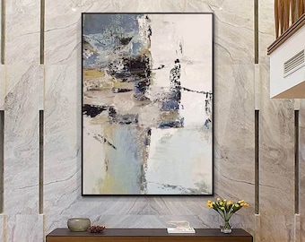 arte de pared de lienzo extra grande, pintura abstracta de gran tamaño original, arte de pared contemporáneo, pintura abstracta moderna, arte de pared grande abstracto H455