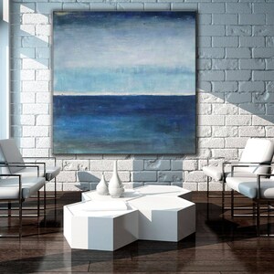 large abstract canvas art,oversized wall art,extra large wall art on canvas,large acrylic painting abstract,blue abstract painting H33 image 4