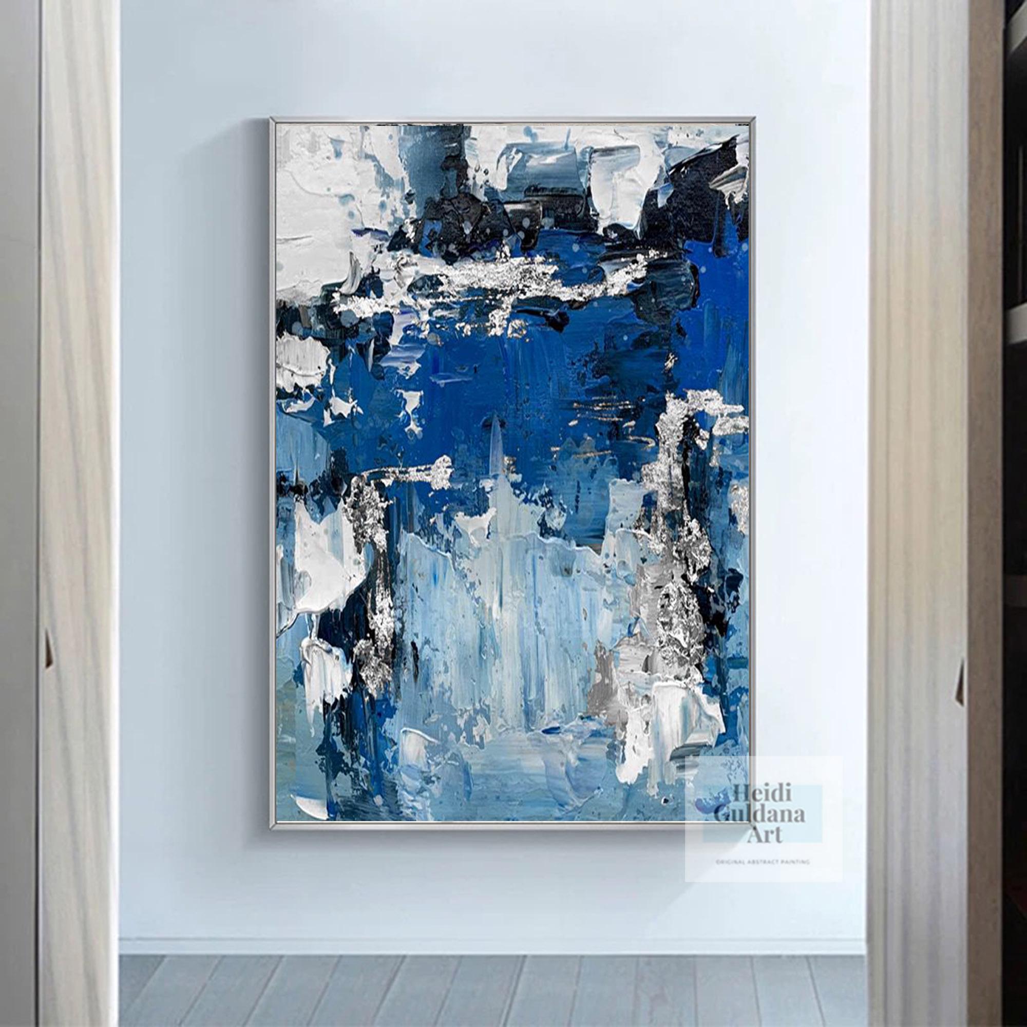 【F4号】good blue(spelling) 油絵 oil painting F4号】good blue(spelling) 油絵 oil painting Original Oil