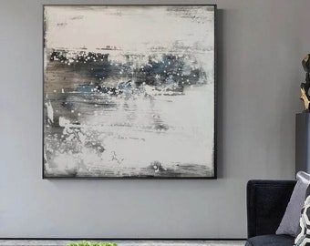 large oil painting original canvas, extra large abstract art, modern abstract painting on canvas, contemporary art, oversized wall art H673