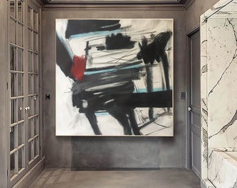 modern abstract schilderij originele abstracte kunst op canvas groot abstract olieverfschilderij op canvas woonkamer schilderij kantoor schilderij H133