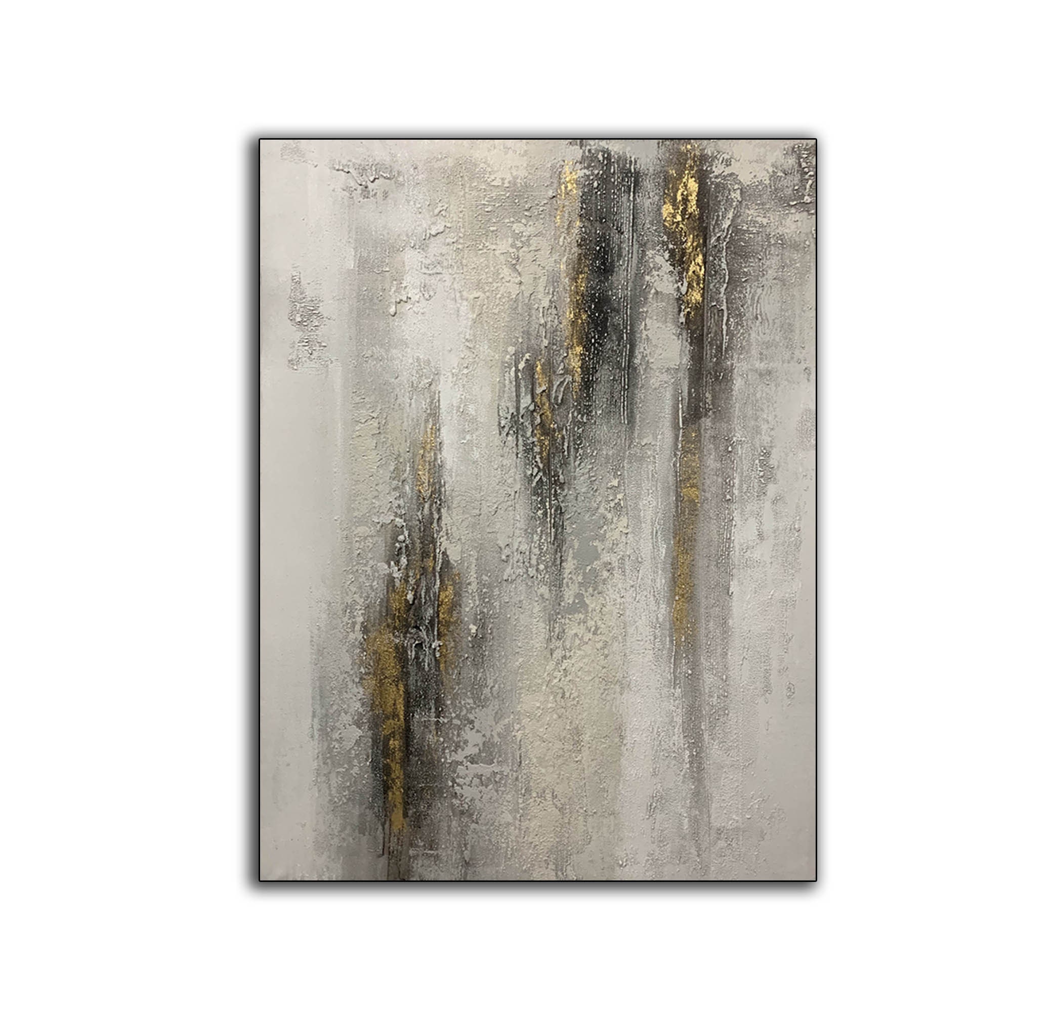 Large Canvas Wall Art Grey Painting Large Abstract Artwork Etsy