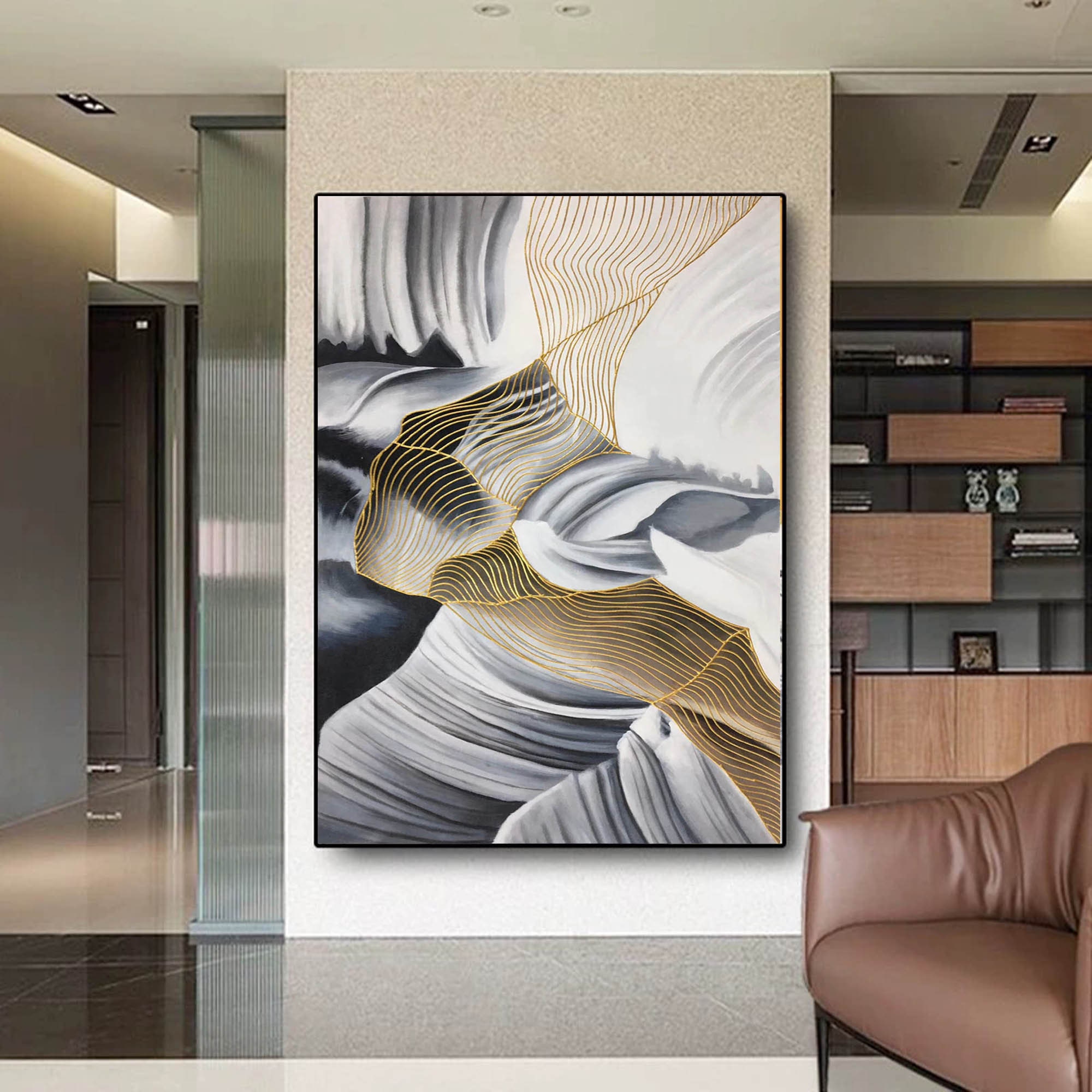 Modern Abstract Painting on Canvas, Large Canvas Wall Art, Original ...