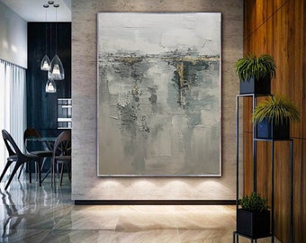 grande peinture abstraite sur la toile, art original de mur de toile, peinture acrylique abstraite, peinture abstraite contemporaine, art texturé de mur H621