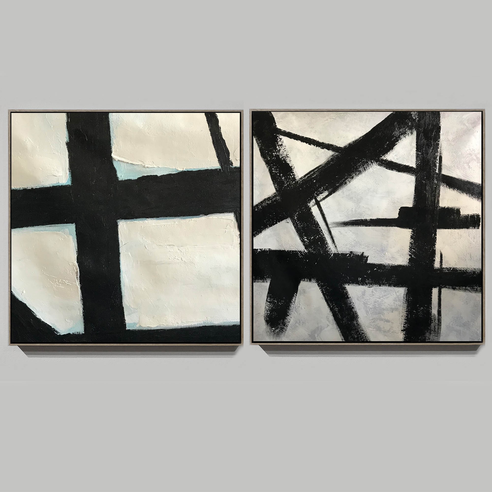 Black and White Abstract Painting | Large Wall Art | Minimal Abstract ...