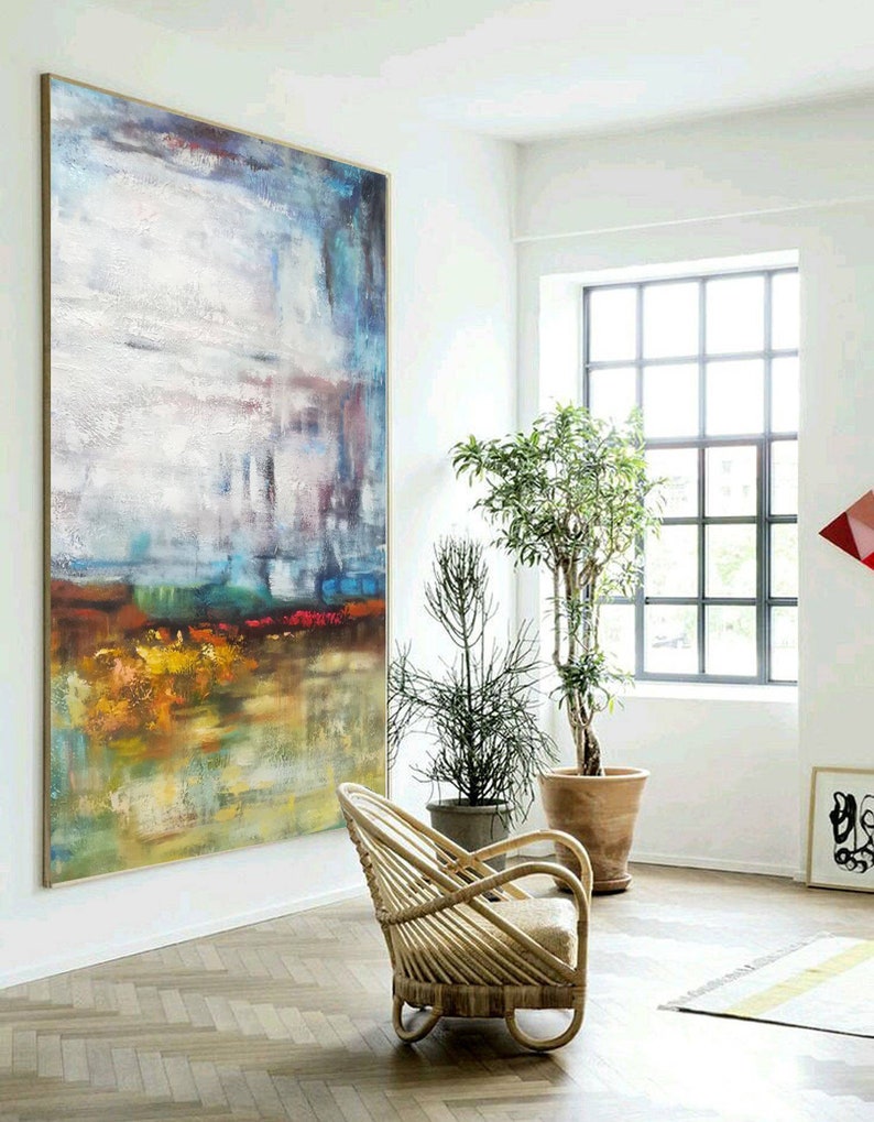 Large Abstract Oil Painting Large Canvas Art Contemperary Etsy