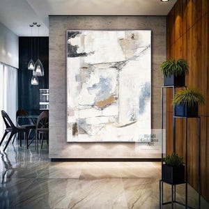 original oil painting on canvas, extra large canvas art, modern abstract painting, living room wall art, textured wall art abstract H787