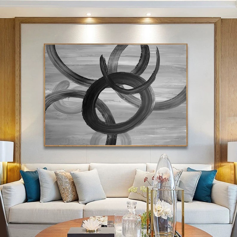 Large abstract canvas wall artoriginal paintings on Etsy