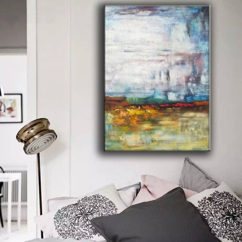 Large abstract oil painting large canvas art contemperary Etsy
