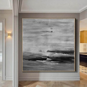 black and white paintings,abstract oil painting,black and white wall art,abstract wall art,large wall art,wall decor,black abstract art H180
