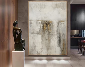 brown textured wall art original oil painting on canvas gold wall art large canvas wall art original canvas art handmade painting H544