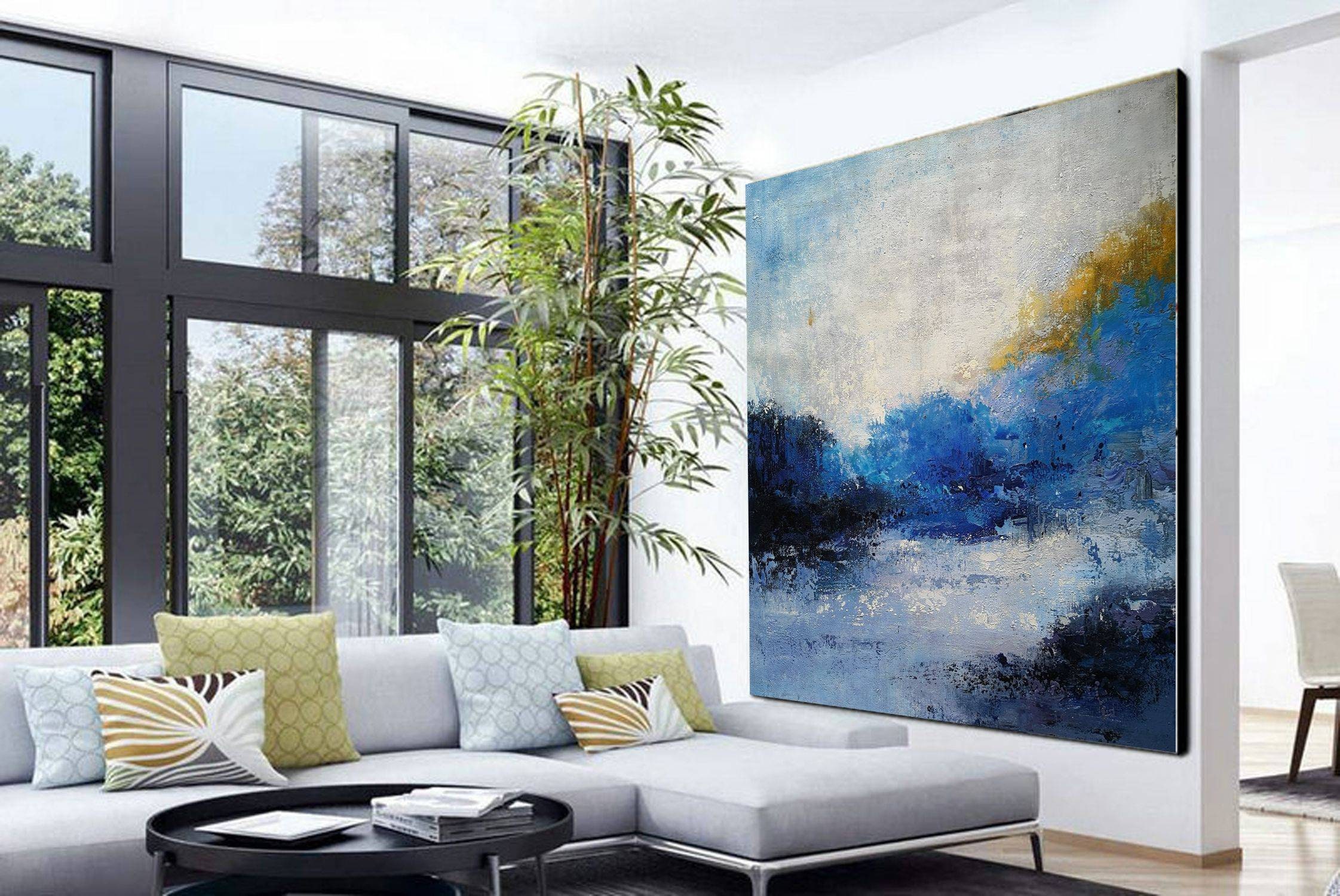 living room acrylic painting