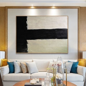 large oil painting,original abstract acrylic painting,black and white abstract painting canvas,modern wall art,large abstract canvas artH467