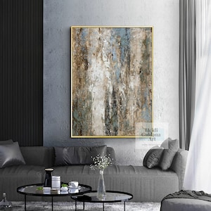 Brown Painting on Canvas, Large Canvas Wall Art, Original Abstract Oil ...