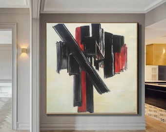grote abstracte muurkunst op canvas, origineel abstract schilderij, moderne abstracte muurkunst, hedendaagse kunst, originele canvaskunst H131