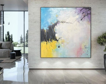 large acrylic painting,modern abstract painting on canvas,extra large wall art, oversized abstract painting, original canvas art H512