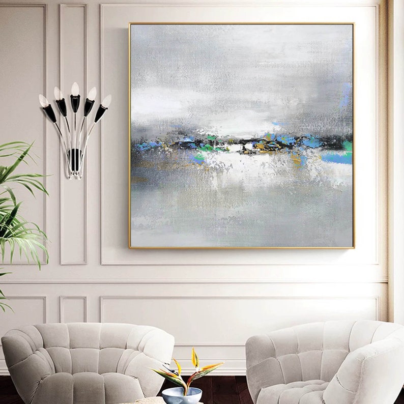 Modern Abstract Paintingliving Room Painting Abstractlarge Etsy