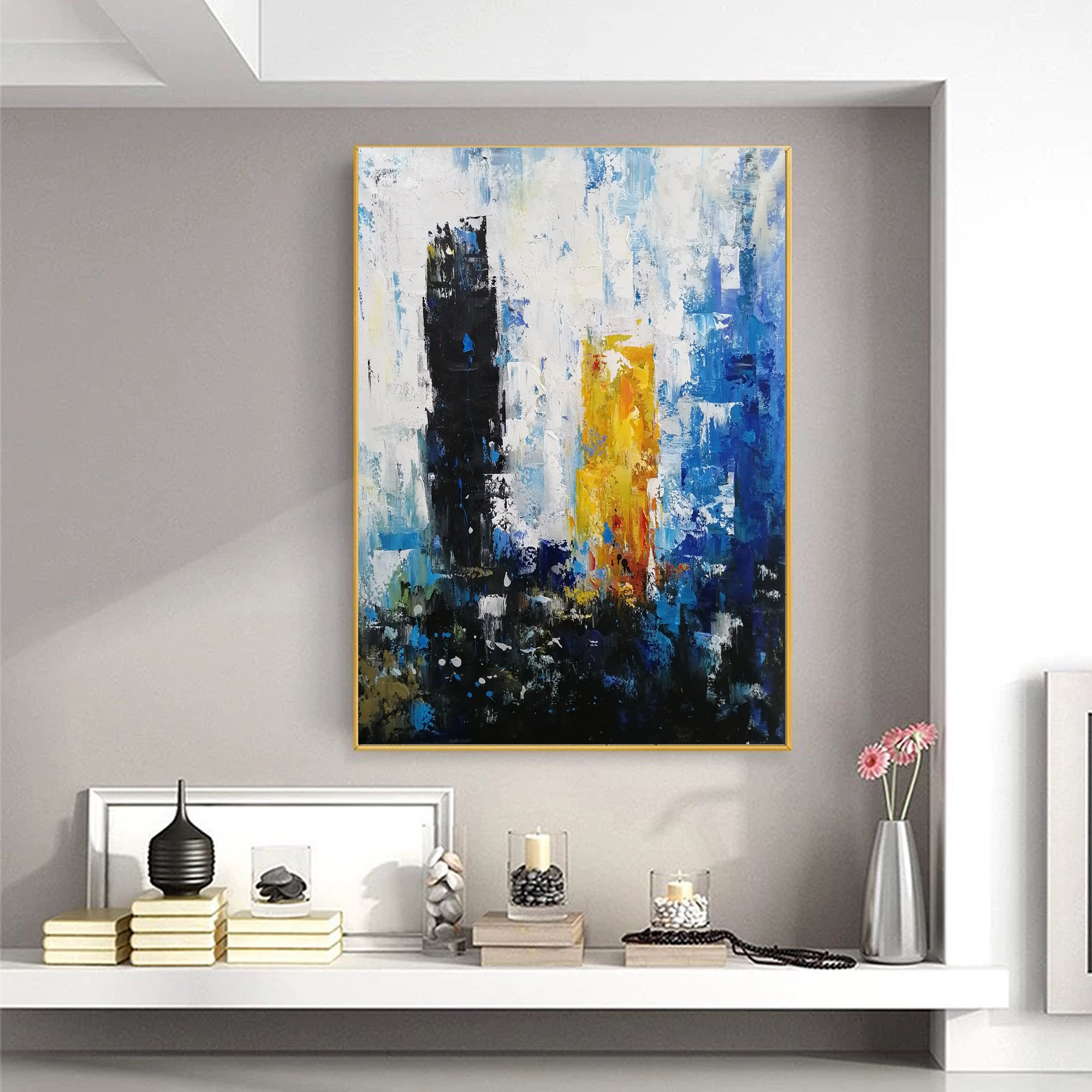 Large canvas wall artlarge abstract painting on canvasextra | Etsy