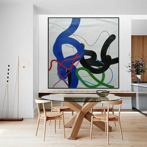 grande arte astratta su tela, pittura astratta originale su tela, arte murale extra large, grande pittura astratta, arte murale sovradimensionata H258