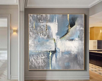 大型アクリル絵画、現代抽象絵画キャンバスオリジナル、現代壁アート