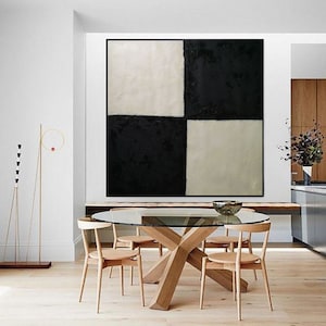 black and white wall art black and white painting original wall art abstract painting on canvas oversized wall art large oil paintingH464
