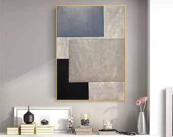 extra large wall art abstract, original abstract painting on canvas, large abstract canvas art, blue painting, modern abstract wall art A19