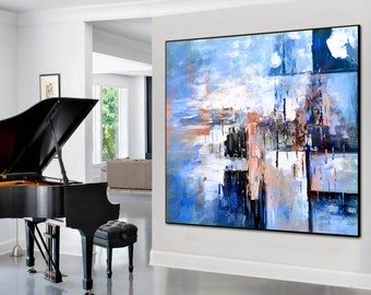 modern abstract wall art on canvas,large paintings on canvas original,large abstract canvas art,extra large wall art,oversized wall art H298
