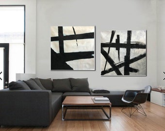 set of 2 abstract painting,large wall art,modern wall art,contemporary art,painting for home,large canvas art,oversized abstract paintingH79