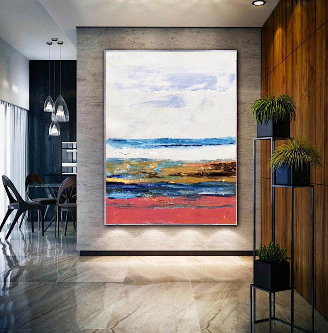 Extra Large Wall Art Framedoriginal Canvas Paintingmodern Etsy