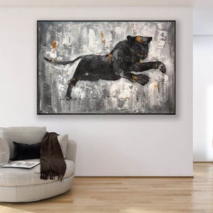 Lepord Painting on Canvas Extra Large Wall Art Abstract Art Original Oil Painting Modern Abstract Wall Art Oversized Canvas Wall Art H692