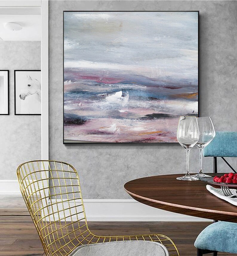 Living Room Painting Abstract Canvas Large Oil Painting - Etsy