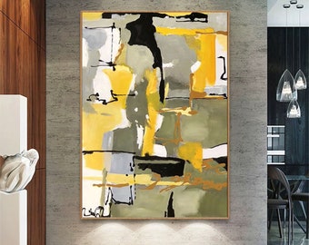 large colorful abstract painting,abstract canvas art,oversized abtract canvas painting,modern abstract wall art canvas,contemporary art H196