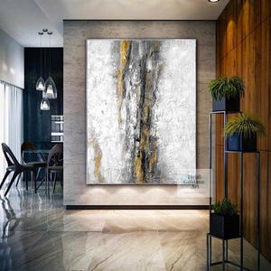 Large Abstract Painting on Canvas Textured Abstract Art Gold Painting Original Wall Art Huge Wall Art Acrylic Canvas Painting785