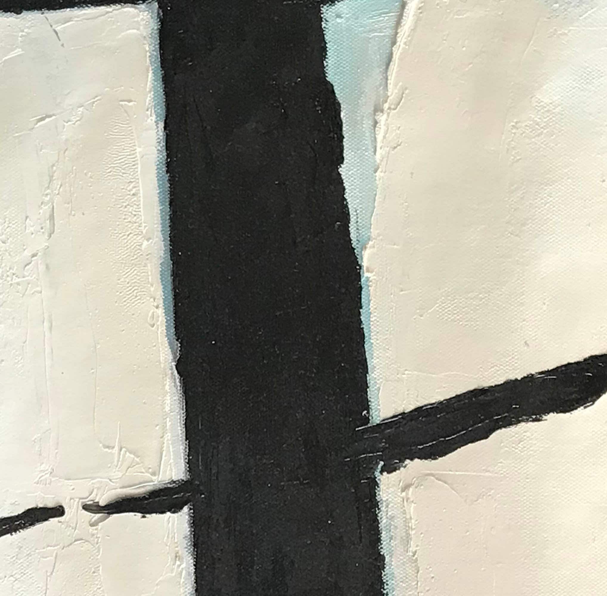 Set of 2 canvas artblack white painting on canvaslarge | Etsy