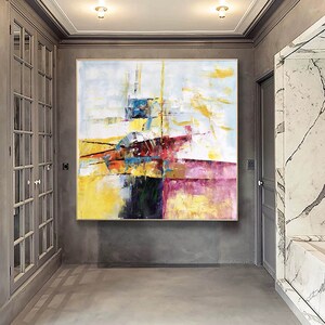 Original Pink Texture Oil Painting on Canvas Large Wall Art Abstract Minimalist Art Pink Custom Painting Modern Living Room Decor Gift H323