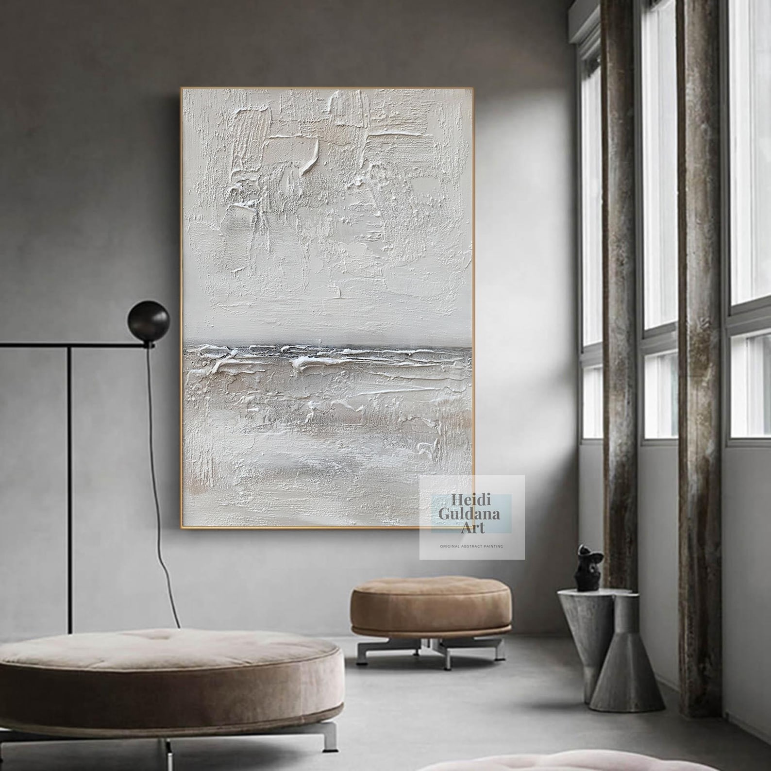 Contemporary Neutral Abstract Painting – Original Textured Canvas Art ...