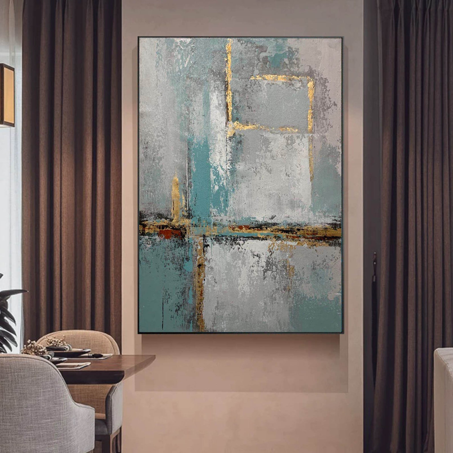 Original Abstract Oil Painting, Extra Large Canvas Wall Art, Modern ...