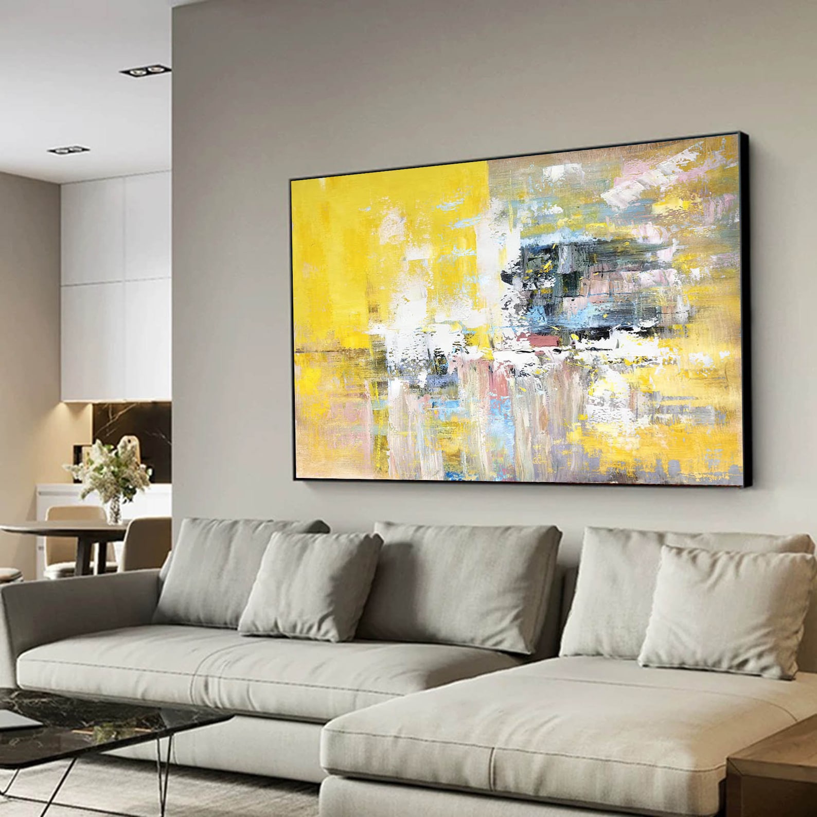 Oversized Wall Art Canvas Large Abstract Painting On Etsy