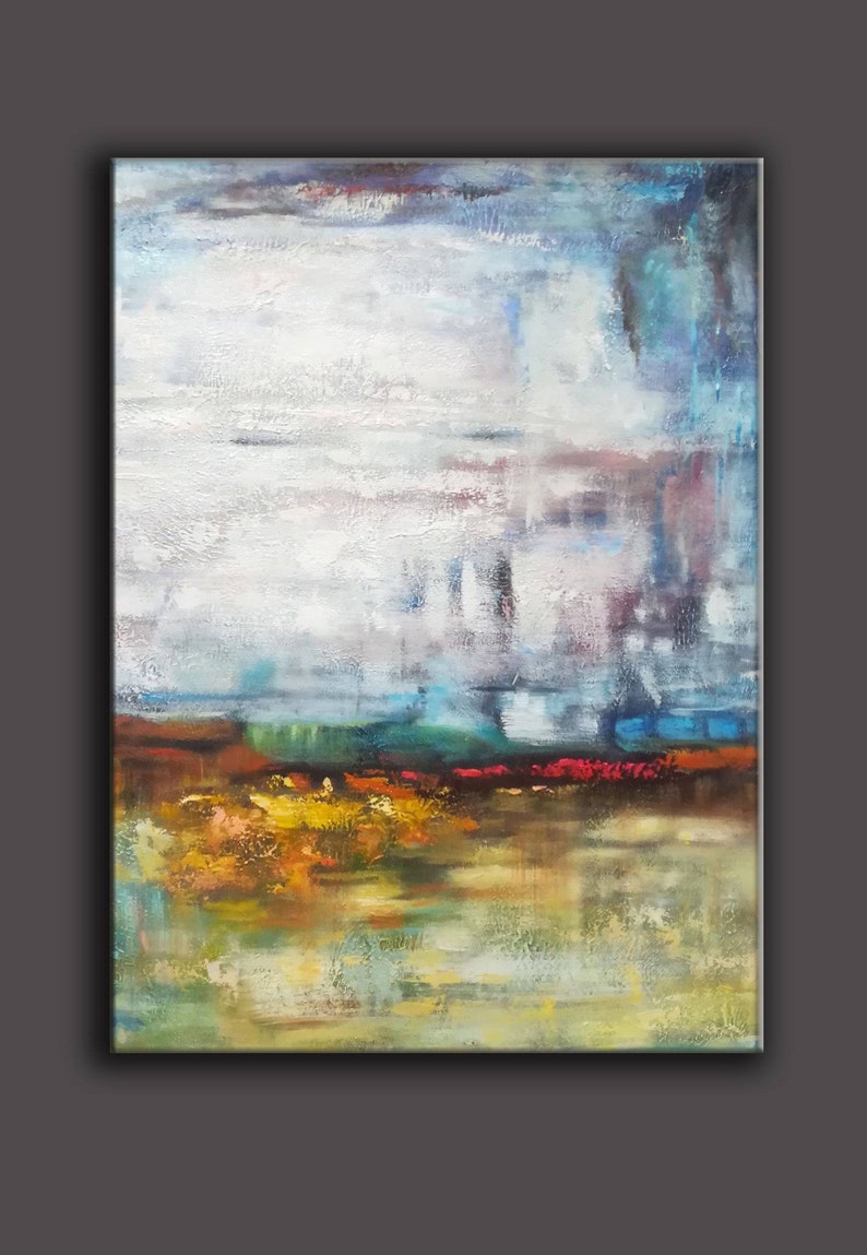 Large abstract oil painting large canvas art contemperary Etsy