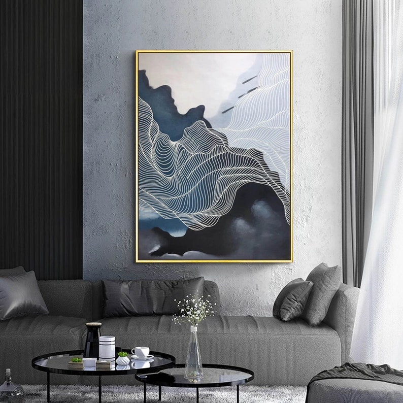 White Painting on Canvas Large Canvas Wall Art Original Etsy