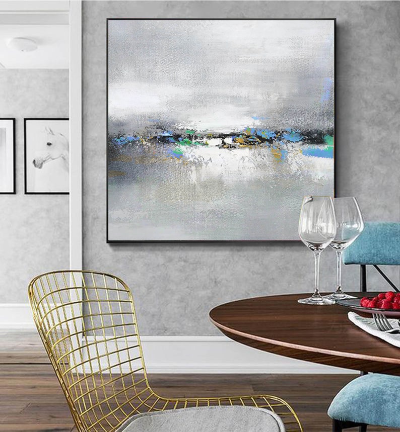 Modern Abstract Paintingliving Room Painting Abstractlarge Etsy